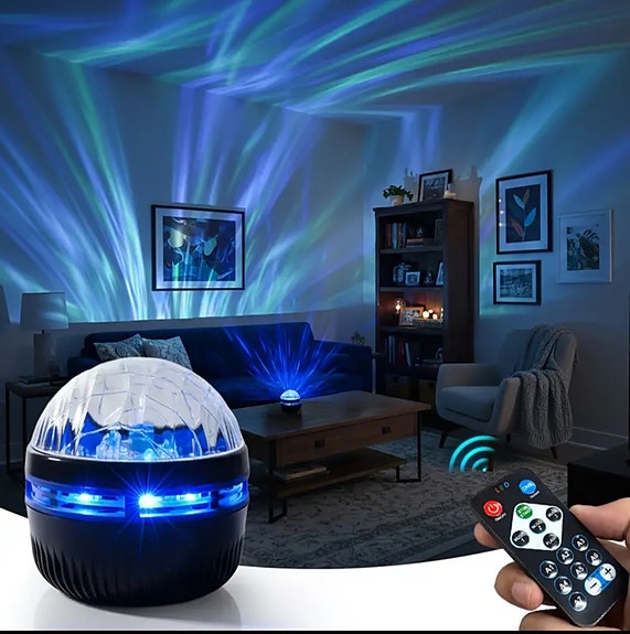 Uusi, USB-virralla toimiva, automaattisesti pyörivä RGB-diskopallo