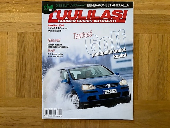 Tuulilasi helmikuu 2004. Koeajo Volkswagen Golf