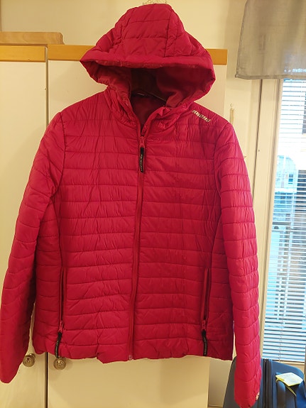 Pinkki karhun talvitakki.