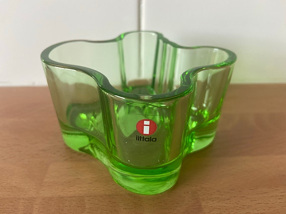 UUSI Iittala Aalto kynttilälyhty 55 mm omenanvihreä
