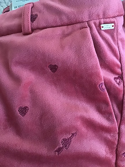 Scotch&soda sydänkuosiset sametti housut 146-(152)