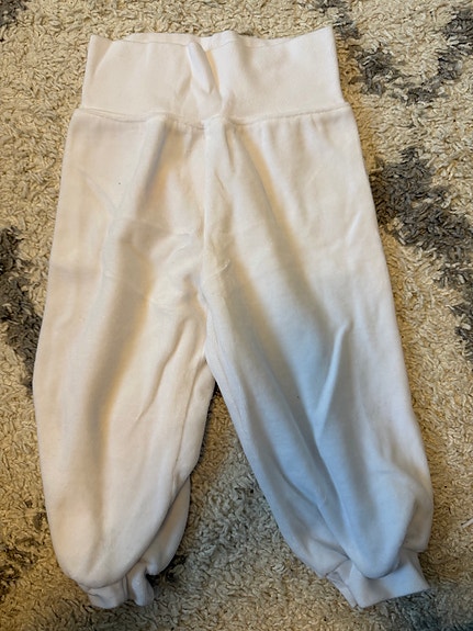 Tutta Vauvan valkoiset velour housut, 80 cm