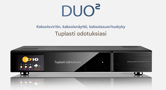Vu+ Duo2 tallentava Linux-digiboksi – DVB-T2 / DVB-C tuplavirittimet, 1000GB