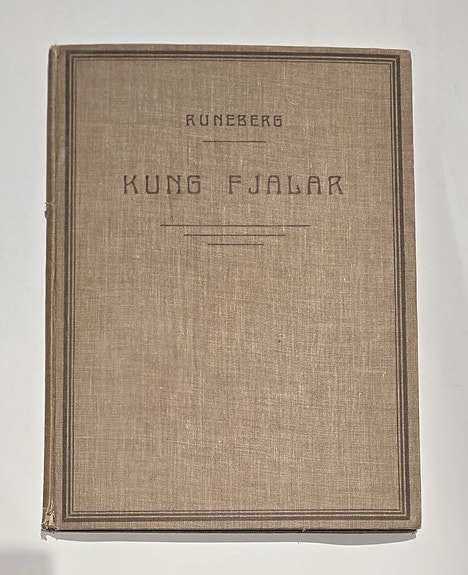 Kung Fjalar runokirja ruotsiksi vuodelta 1895 "EN DIKT I FEM SÅNGER"
