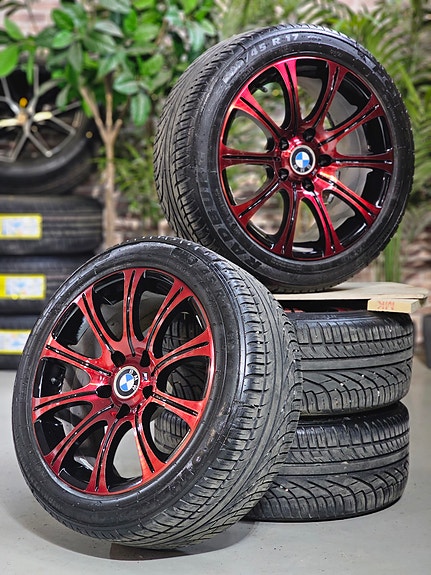 Näyttävä Candy Red Style 166 (M3) uusilla kesärenkailla