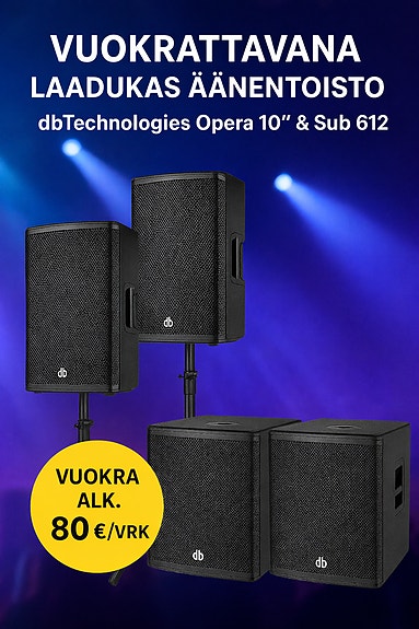 Vuokrataan PA/Äänentoisto paketti.