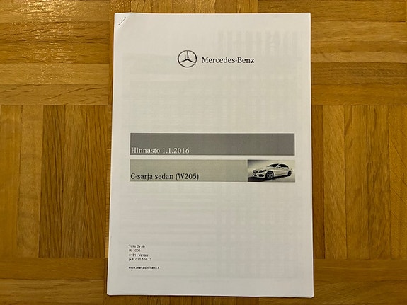 Hinnasto Mercedes C-sarja W205 2016 Veho 1.1.2016 - esite