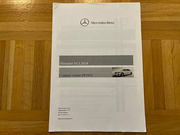 Hinnasto Mercedes C-sarja W205 2014 Veho 10.3.2014 - esite