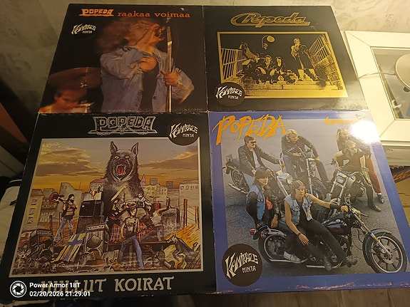 Popeda 7 alkuperäistä lp levyä
