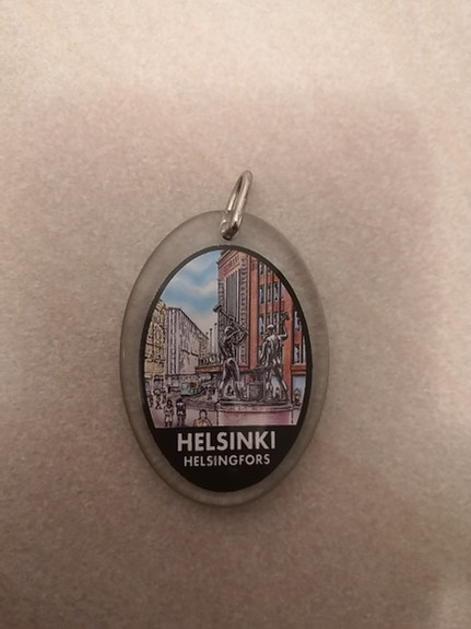 Helsinki avaimenperä ovaali Vintage
