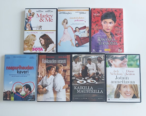 Romanttiset dvd elokuvat 7 kpl