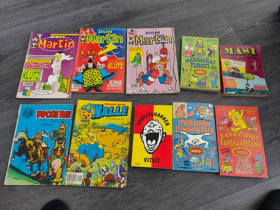 Vanhoja sarjakuvia ja vitsikirjoja
