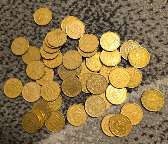 10 markan kolikoita