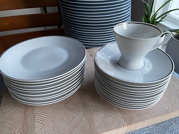 Rosenthal kahviastiasto vintage 1960-luvulta kahvikuppi + lautanen ym