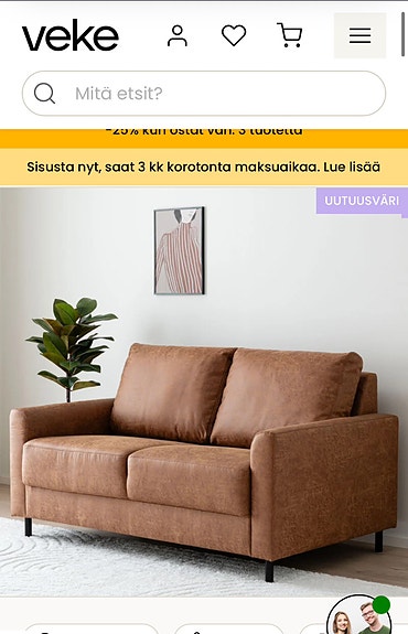 Veken sohva