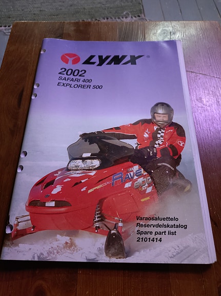 Lynx Safari vm 2002, 400 ja Explorer 500 varaosaluettelo