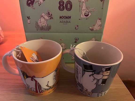 Keräilymukit, Muumi muki 0,3L Muumimamma 80 & Muumipappa 80, 2kpl