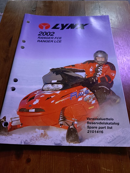 Lynx Ranger FCE ja LCE 2002 varaosakirja