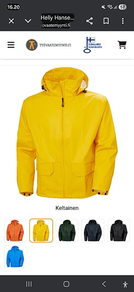 Helly-hansen sadetakki voss koko m unisex