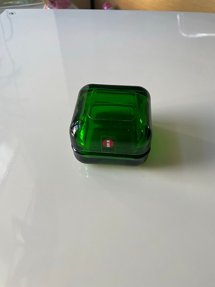 Iittala Vitrini lasirasia vihreä 60 x 60 mm