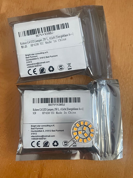 4..12 kpl g4 2w led lamppuja