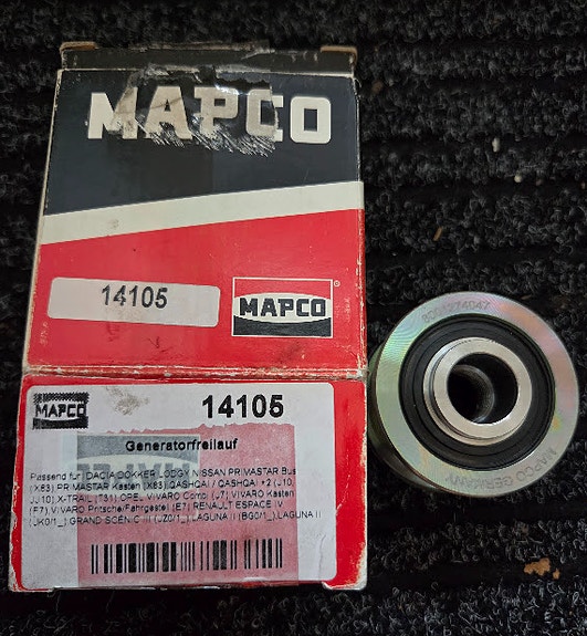 Laturin vapaakytkin Mapco 14105, Renault, Nissan, Dacia