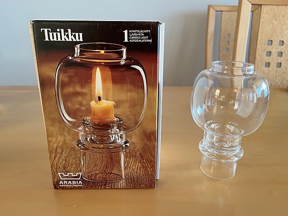 Arabia Tuikku lasinen kynttilälyhty kirkas