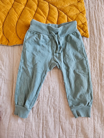 Lindex baby turkoosit collegehousut 80