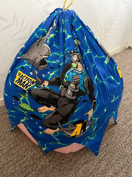 Action man kattolampun varjostimen päällikangas,Aku ja Iines riisipallovalaisin