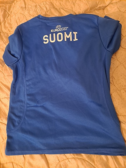 Euro 2020 Suomi lasten pelipaita koko 134/140 sininen