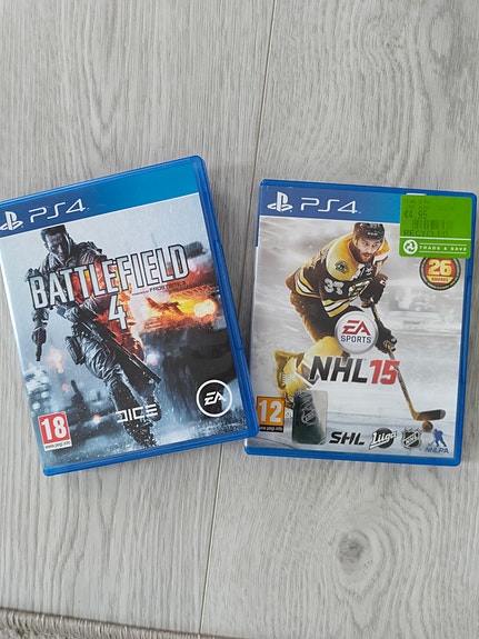 Playstation 4 Battlefield ja NHL 15 pelit