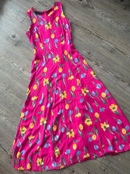 Pinkki Vintage maximekko S