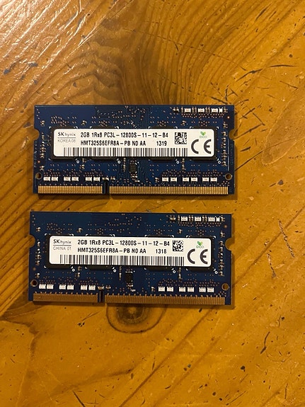 SK Hynix 2 GB DDR3 SO-DIMM RAM-muisti 2 kpl