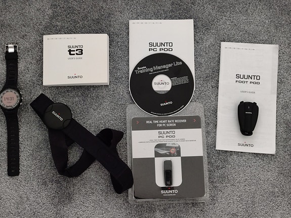 Suunto T3 sykemittari ja tarvikkeet