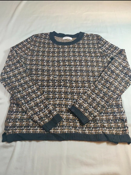 Calvin Klein Naisten Neule - Musta Ruskea Valkoinen - S