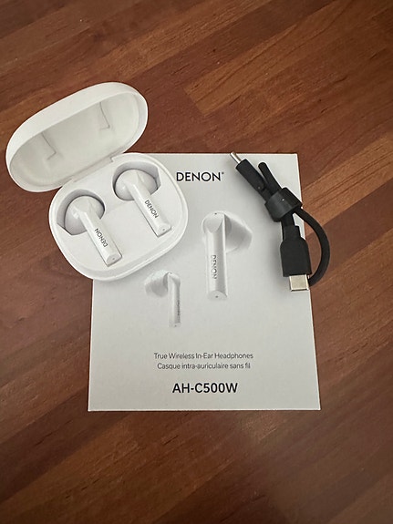 Denon AH-C500W nappikuulokkeet true wireless valkoinen