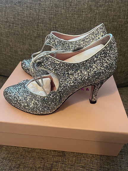 Minna Parikka korkokengät 38 hopea glitter