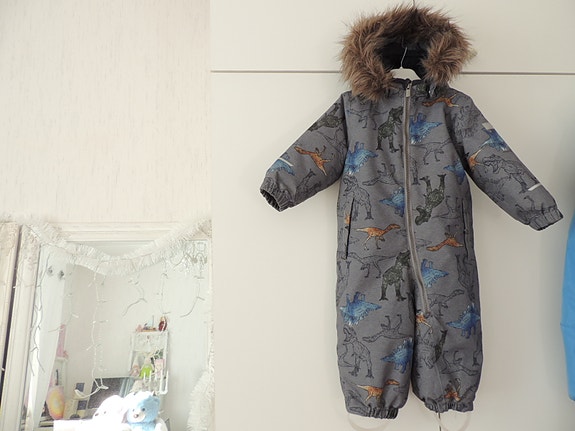 Uusi toppahaalari 80 cm huppu irroitettavissa samoin hupun karvaosa
