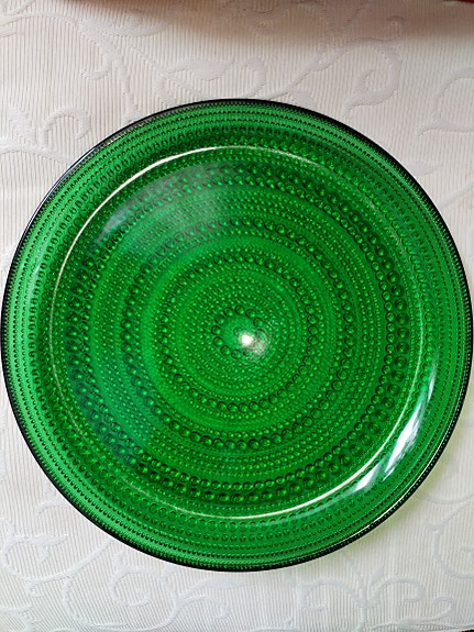 Iittala Kastehelmi vihreä iso lautanen 25 cm