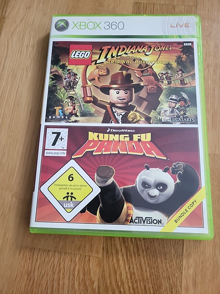 Xbox 360 Lego Indiana Jones The Original Adventures / Kung Fu Panda peli