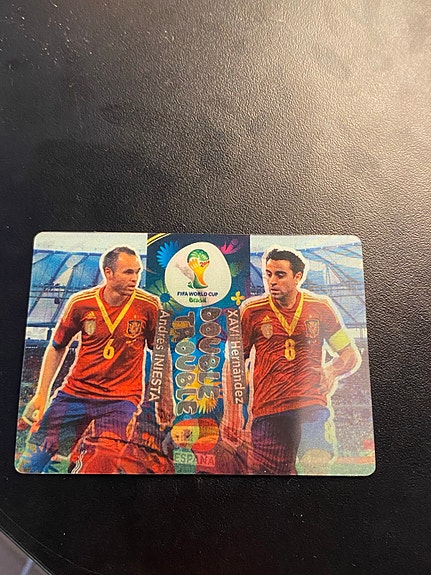 Panini world cup 2014 double trouble Iniesta & Xavi
