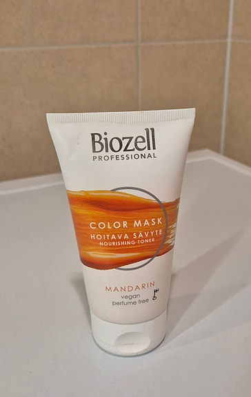 Biozell mandarin color mask hoitava sävyte
