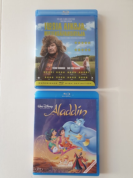 Blu-ray-elokuvat Aladdin ja Mielensäpahoittaja