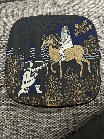 Arabia Kalevala seinälautanen 1982