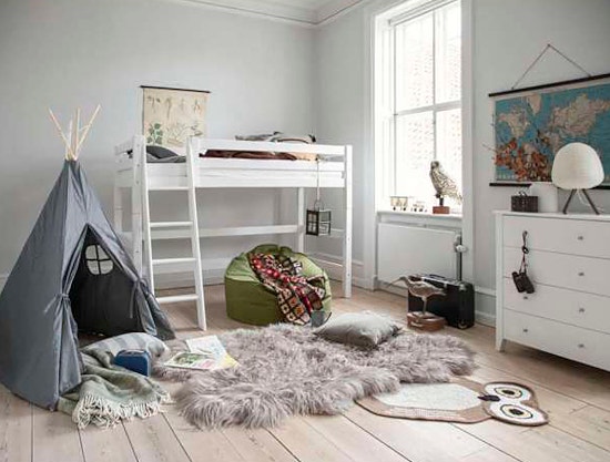 Hoppekids ECO Luxury keskikorkea parvisänky 90/120x200