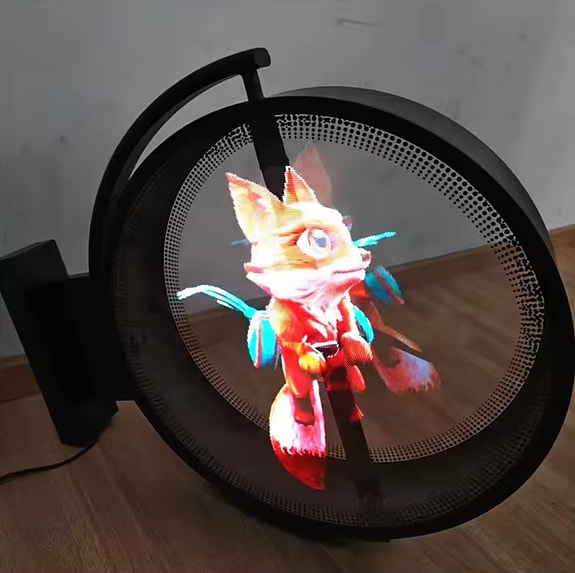 3d Hologrammi LED projektori -mainoskäyttöön 50cm - 2-puoleinen