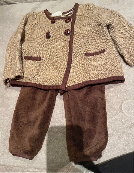 Zara baby girl knitwear lasten neulesetti ruskea koko 74 tytöt akryyli
