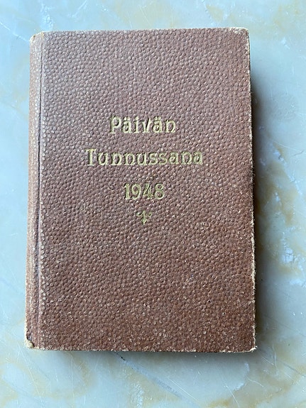 Päivän tunnussana 1948 kirja ruskea kovakantinen