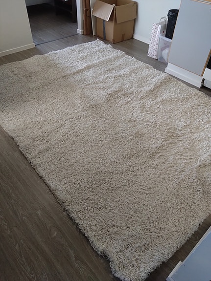 Valkoinen Elloksen villamatto / White Ellos Wool Rug