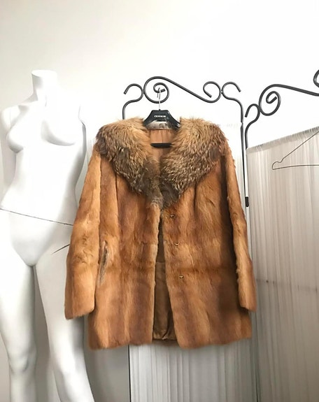 Vintage minkki/kettu turkki s/m EI pk!